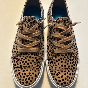 Blowfish Tan and Black Leopard Print Sneakers